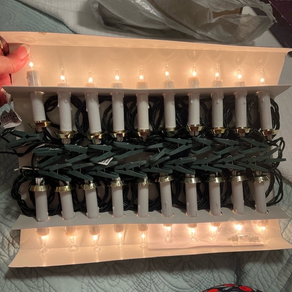 White Slim Candlestick Indoor 20 Light Set - Picture 9 of 9